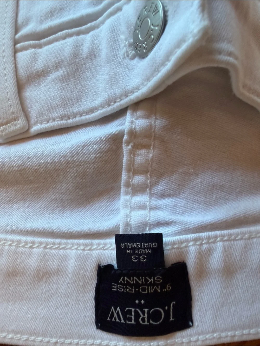 J. Crew Women's Slim Straight White Denim Jeans